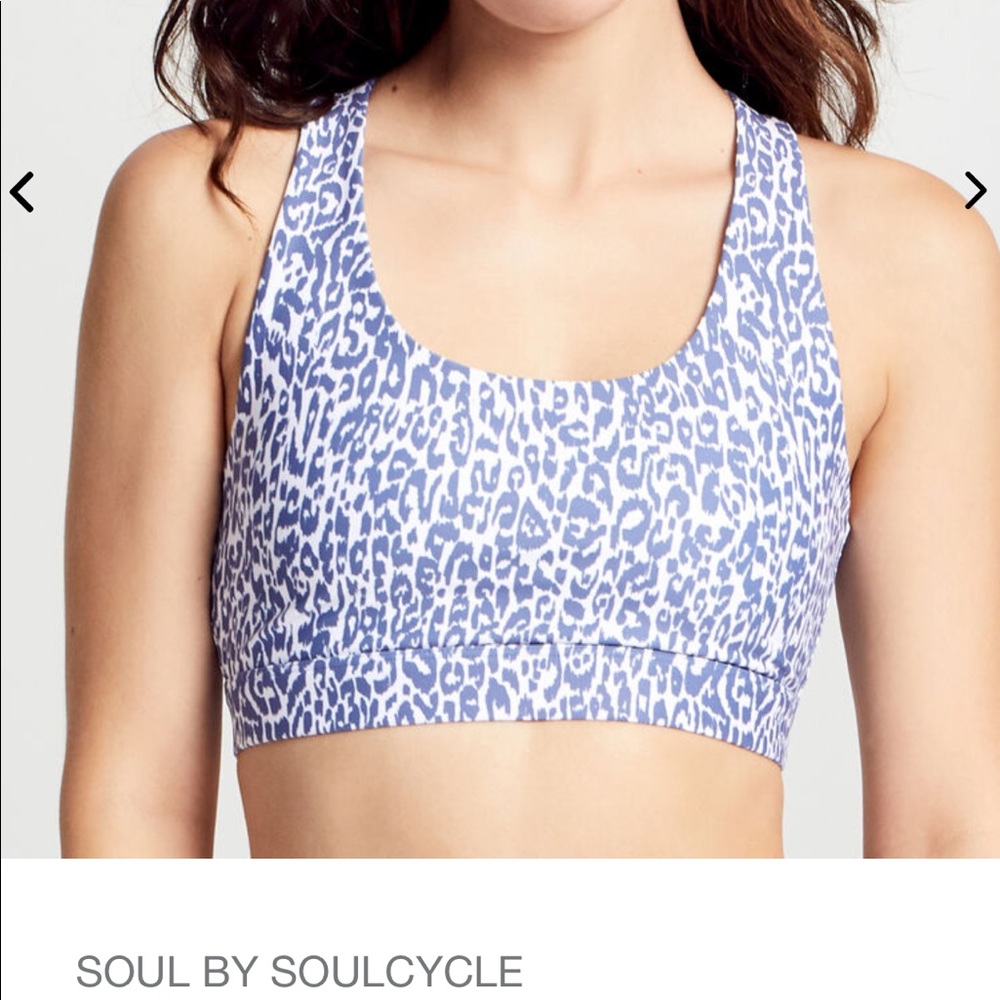 SoulCycle Leopard ombré keyhole sports bra